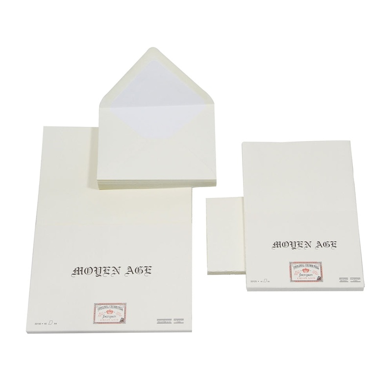 Classic Deckled Edge Note Card Set (10ct) | Original Crown Mill Blue