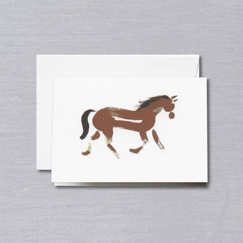 Crane Brushstroke Horse Note (10 ea)