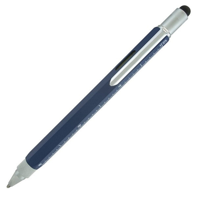 Monteverde 9 in 1 One Touch Tool Ballpoint Pen & Stylus, Dark Blue