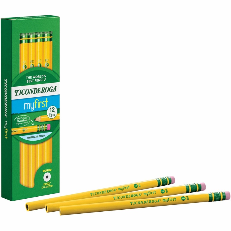 Ticonderoga Beginner No. 2 Pencils with Erasers – #2 – Yellow Barrel – 1 Dozen