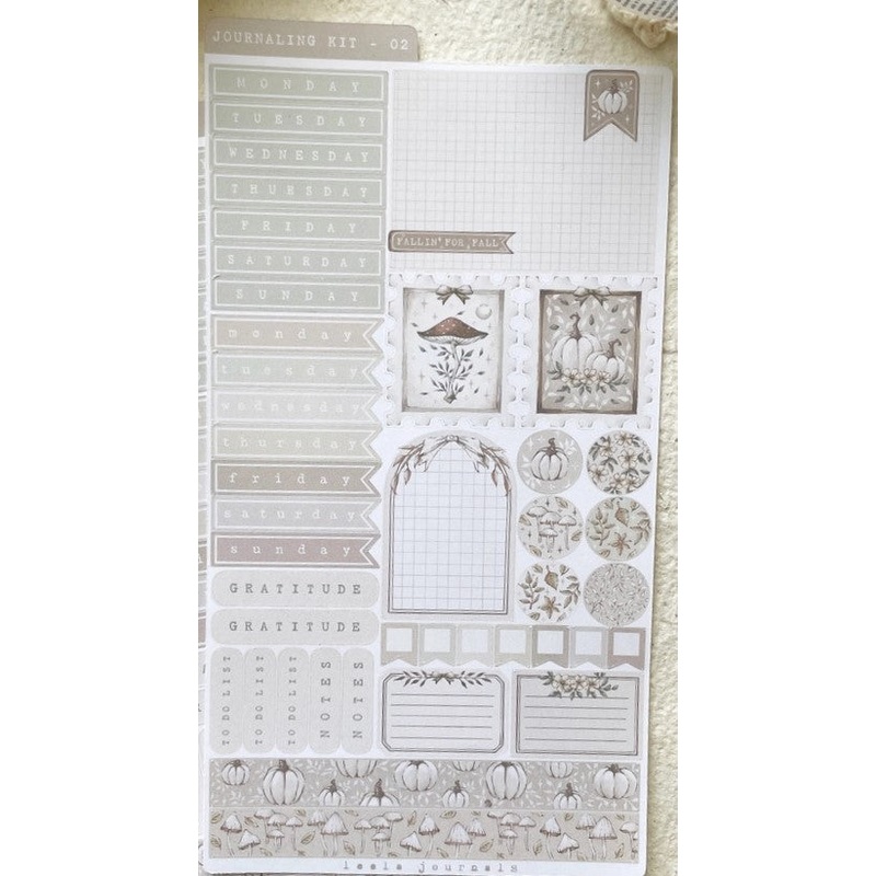 Leelajournals Fall Journaling Sticker Sheet