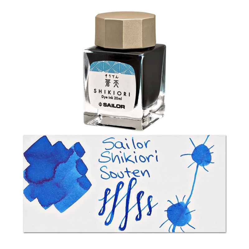 Sailor Shikiori Bottled Ink in Souten (Azure Sky) – 20 mL