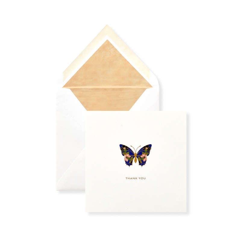 Smythson Of Bond Street Imperial Butterfly Thank You Cards 6.25″ x 4″ (10ct.)