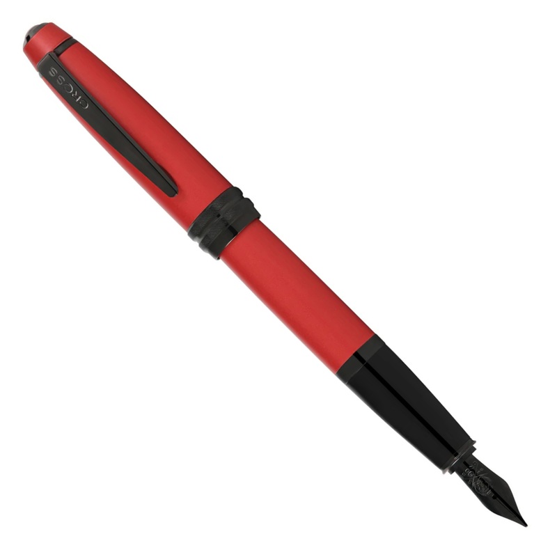 Cross Bailey Matte Red Lacquer Stainless Steel Fine Nib Fountain Pen Fine (F)