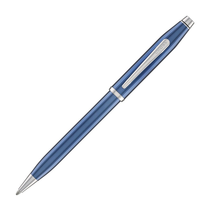 Cross Century II Ballpoint Pen in Translucent Blue with Rhodium Trim