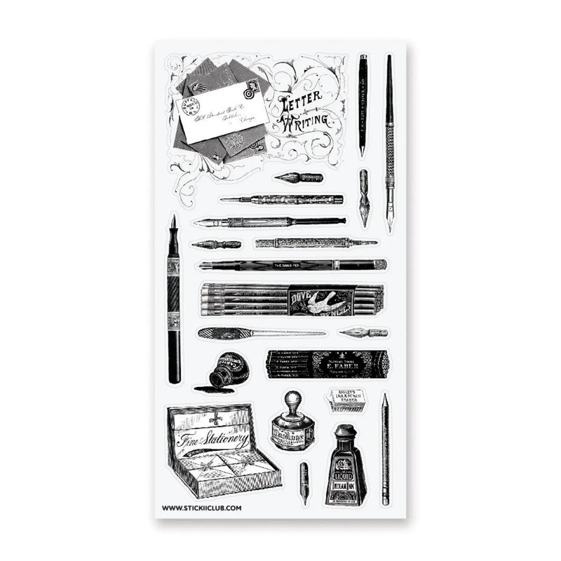 Faire Stickii Sticker Sheet – Antique Writing Set