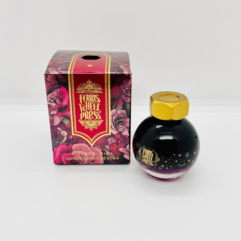 Ferris Wheel Press Ink Bottle FerriTales Down The Rabbit Hole Ruby Royal Flush 20ml