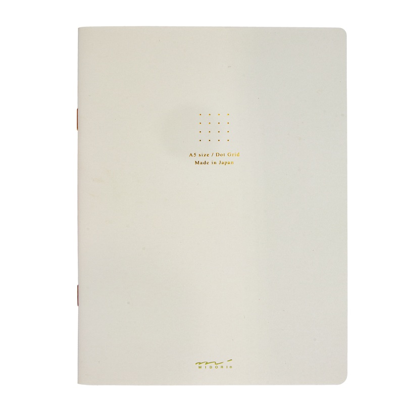 Midori A5 Dot Grid Notebook – White
