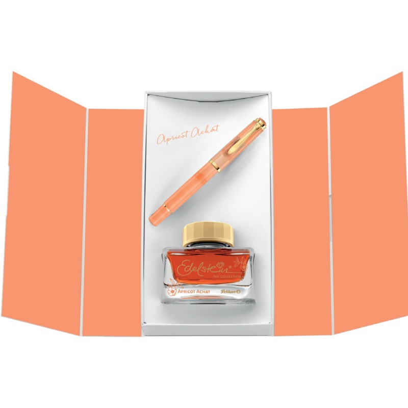 Pelikan Classic M200 Gift Set – Apricot Achat (Special Edition) Extra Fine