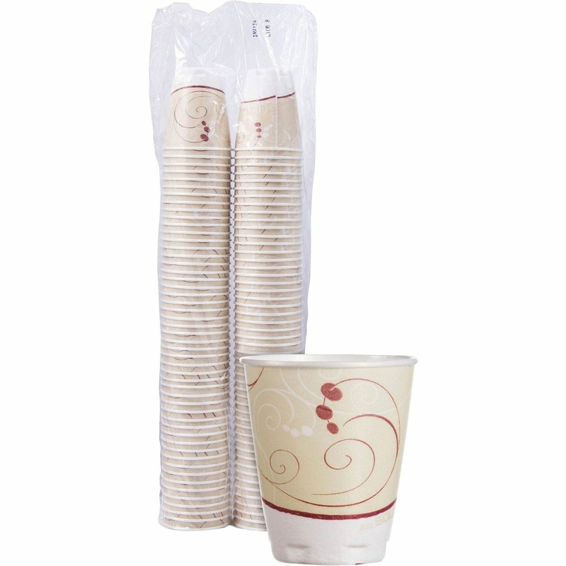 Solo Trophy Plus 8 oz Symphony Insulated Hot/Cold Cups – 8 fl oz – Beige – Poly, Polyethylene – Hot Drink, Cold Drink, Coffee, Tea, Cocoa – 100 / Pack