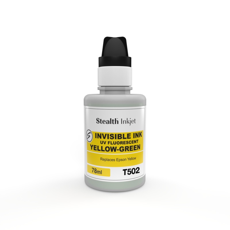 Stealth Inkjet Epson T502 iX Invisible Yellow-Green Ink 78ml Bottle – Replaces Yellow
