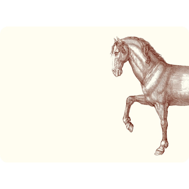 Alexa Pulitzer Prancing Horse Note Card with Plain Envelope