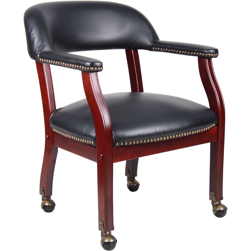Boss Management Chair – Black – Vinyl – 1 Each