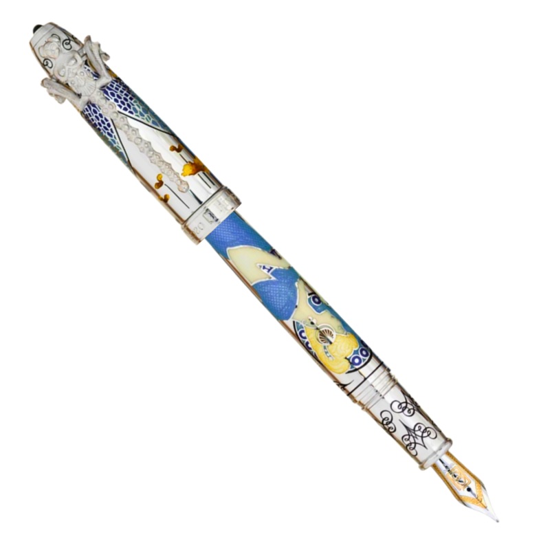 David Oscarson 25th Anniversary French Blue Fountain Pen F