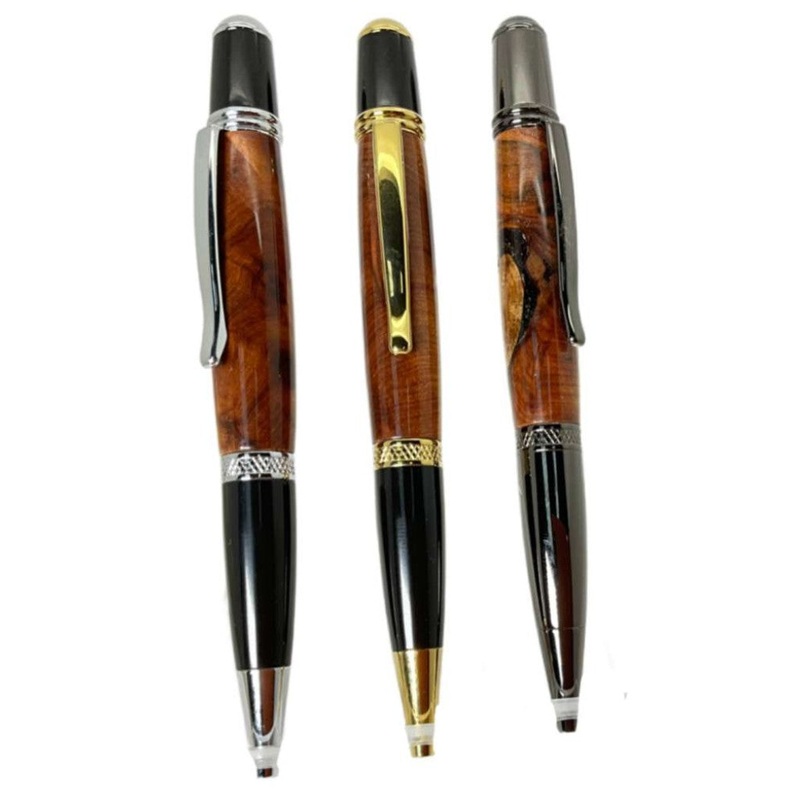 Diplomat Pen Kits & Thuya Burl Pen Blanks Triple Play Combo – 3 Pack