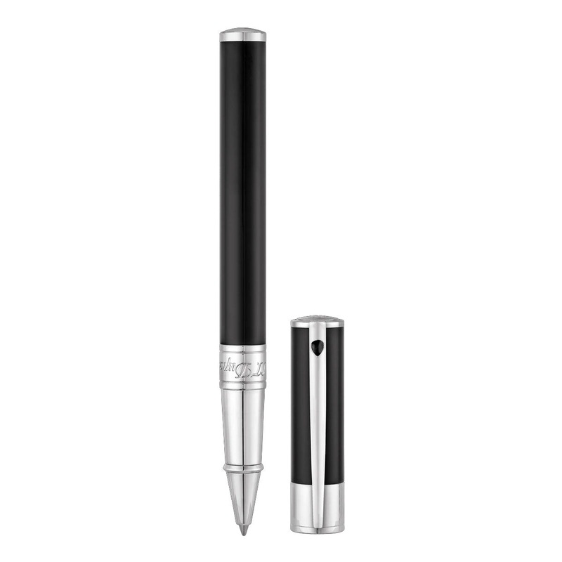 S.T. Dupont D-Initial Rollerball Pen – Black & Chrome