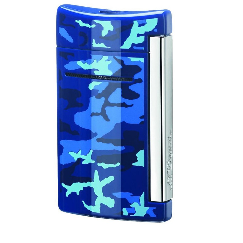 S.T. Dupont MiniJet Torch Flame Lighter, Blue Camouflage 10088 Blue