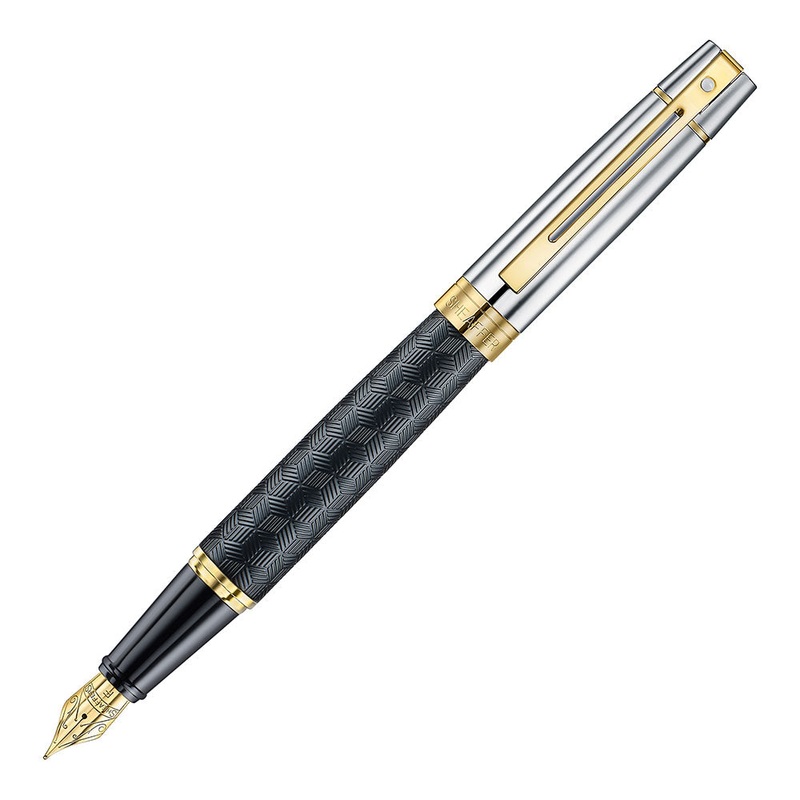 Sheaffer 300 Engraved Metal Fountain Pen Medium