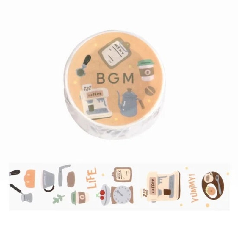 BGM Open Today as Well Masking Tape – Coffee