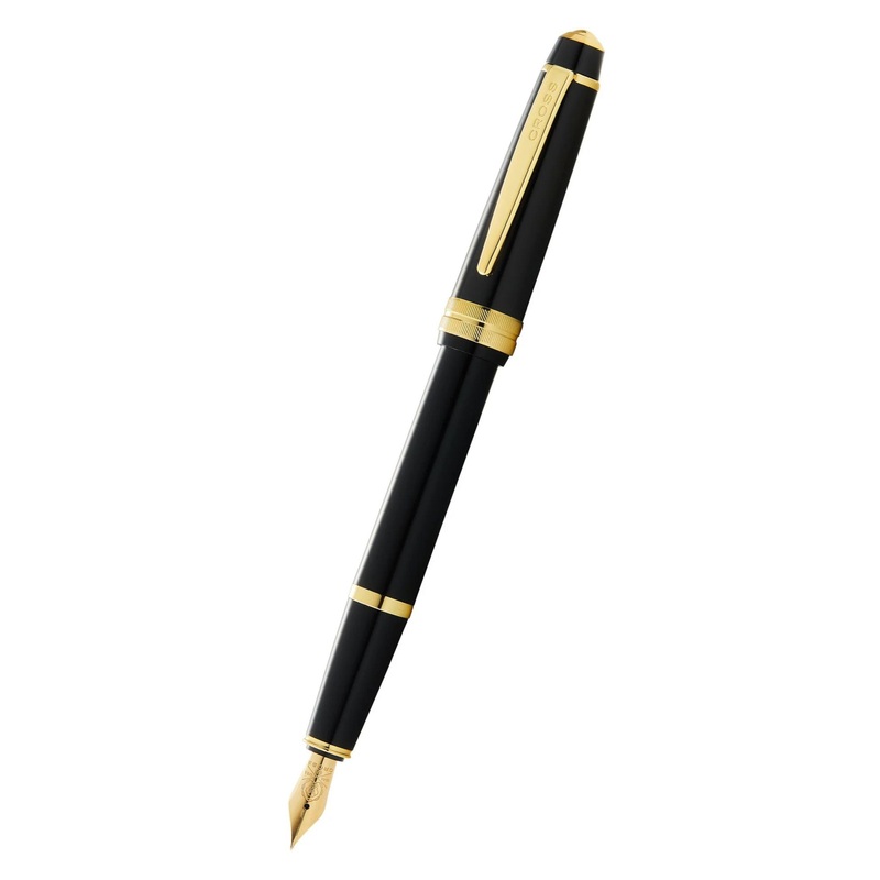 Cross Bailey Light Polished Black Resin and Gold Tone Extra-Fine Nib Fountain Pen AT0746-9XF