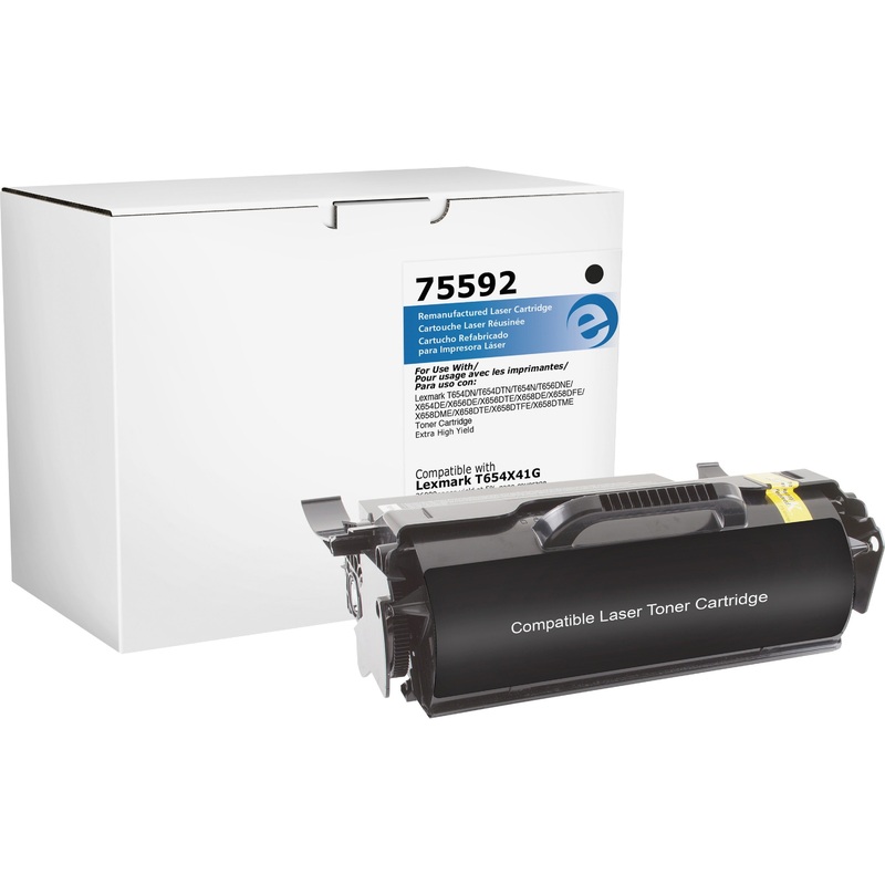 Elite Image Remanufactured High Yield Laser Toner Cartridge T654X11A – Black – 1 Each – 36000 Pages