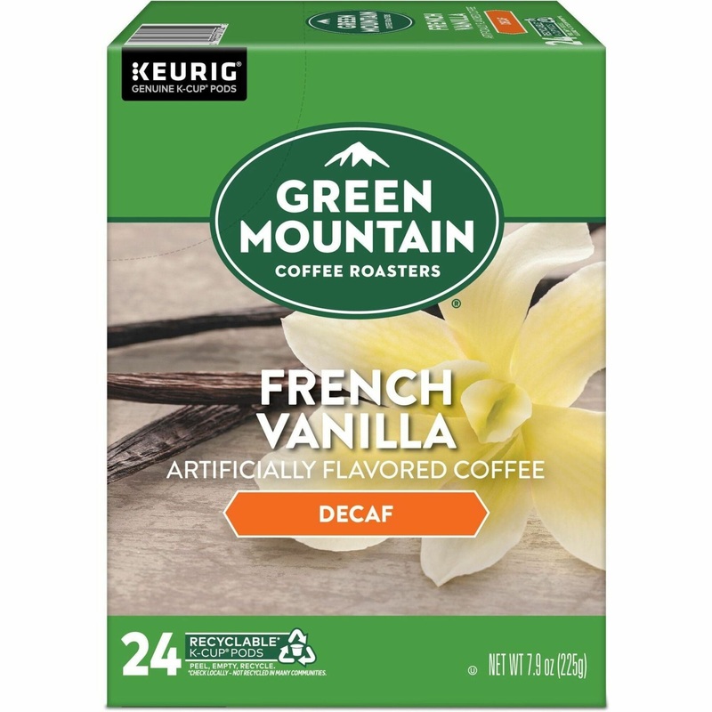 Green Mountain Coffee K-Cup, Pod Coffee – Compatible with Keurig Brewer – Light – K-Cup, Pod – Decaf, French Vanilla – Kosher – Decaffeinated – 24 / Pack
