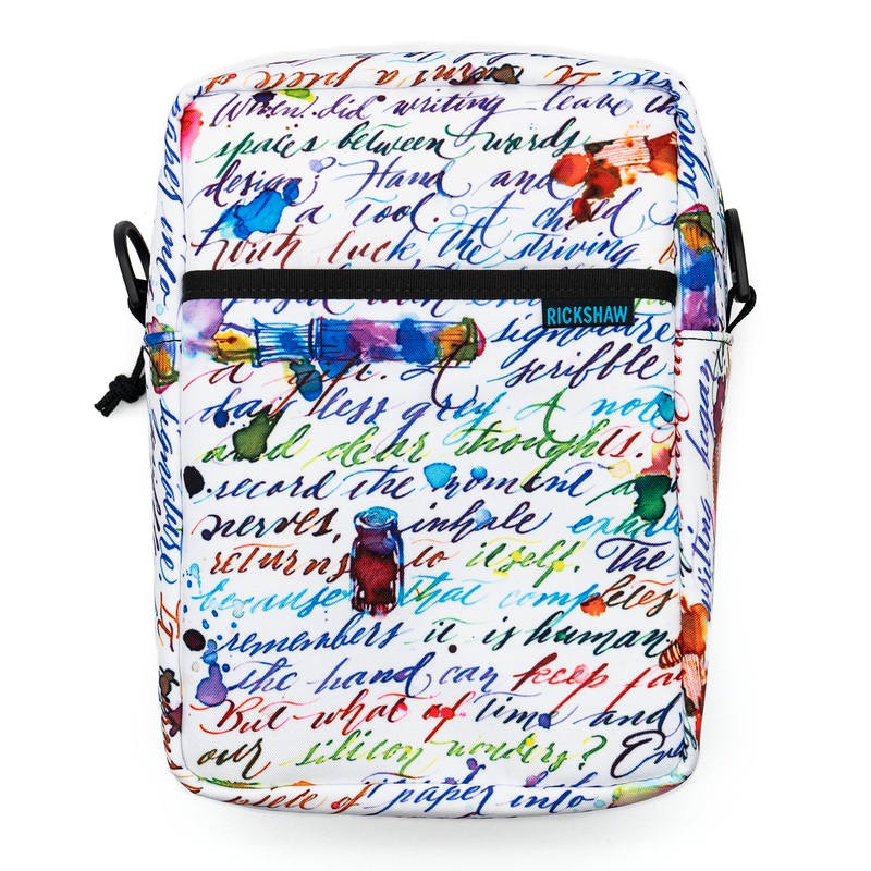 Rickshaw Leigh Reyes Limited Edition A5 Field Bag Turquoise Liner