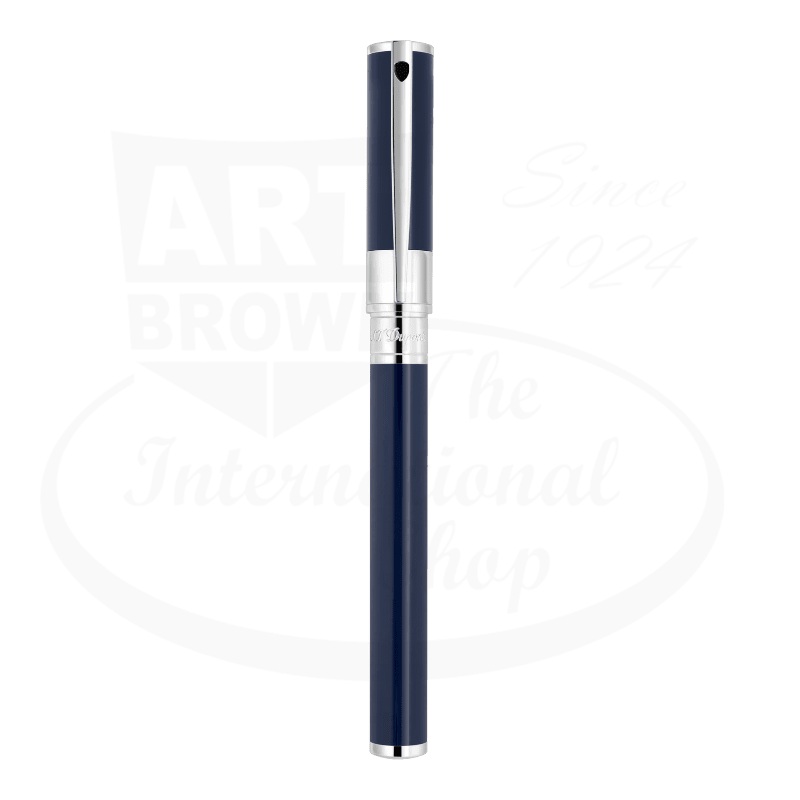 S.T. Dupont D-Initial Blue/Chrome Rollerball Pen, 262205