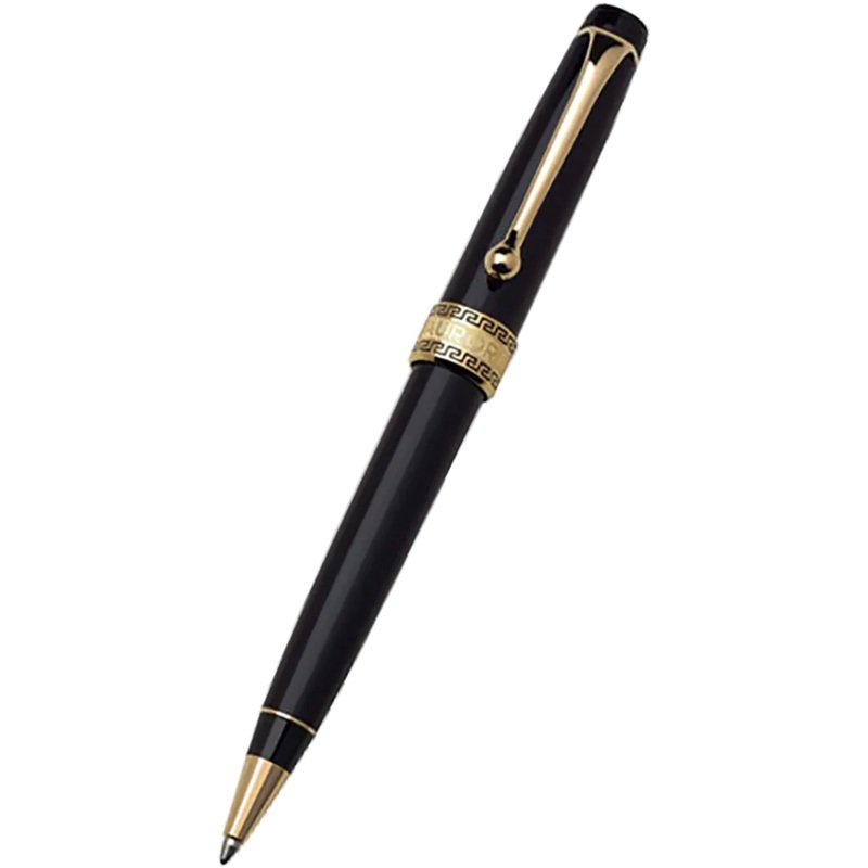 Aurora Optima Ballpoint Pen – Black – Gold Trim