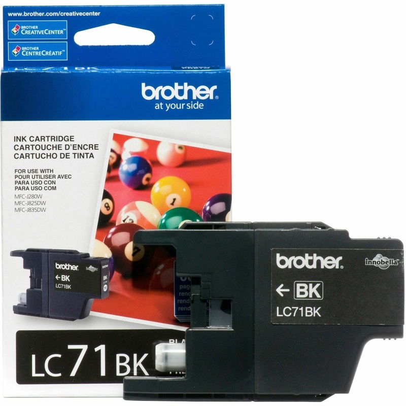 Brother Innobella LC71BK Standard Yield Inkjet Ink Cartridge – Black – 1 Each – 300 Pages