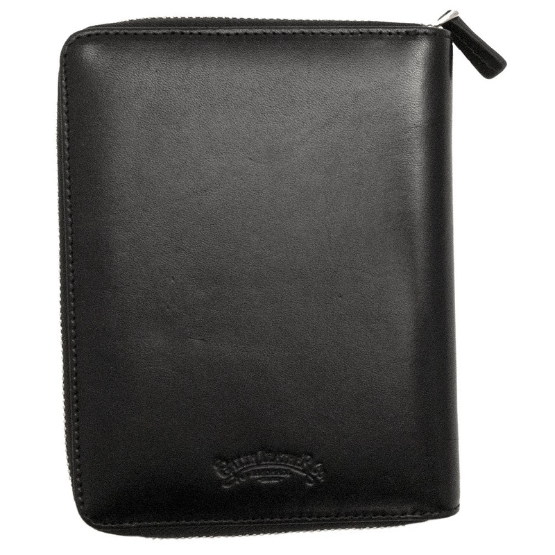 Galen Leather Co. Zippered 5 Slot Pen Case – Black