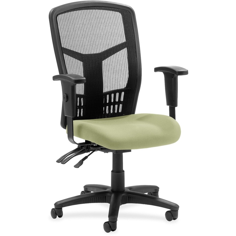 Lorell Executive High-back Mesh Chair – Dillon Sage Seat Color – Vinyl Seat Material – Black Back Color – Mesh Back Material – Black Frame Color – Steel, Plastic Frame Material – High Back – 5-star Base – Sage – 1 Each