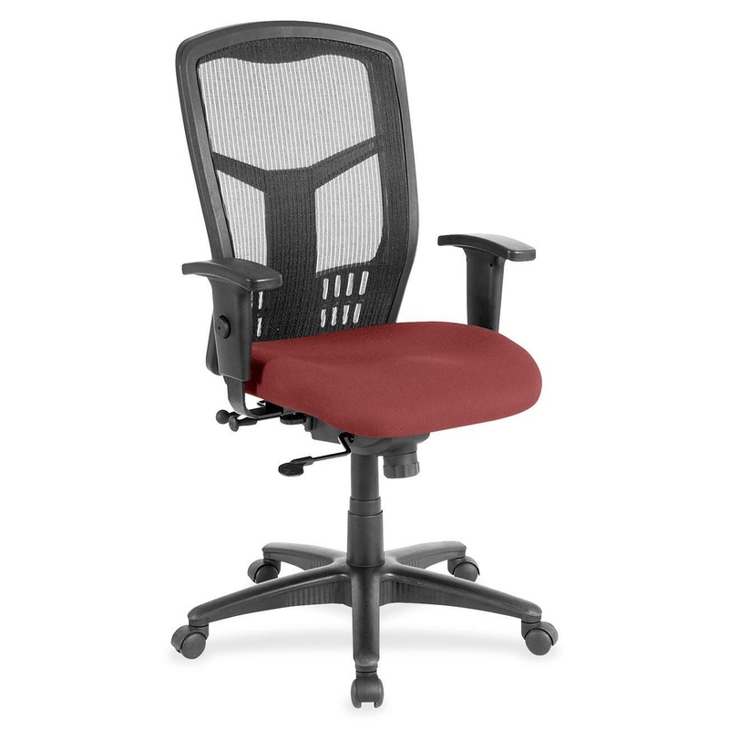 Lorell Executive Mesh High-back Swivel Chair – Shire Tulip Seat Color – Fabric Seat Material – Steel Frame Material – 1 Each