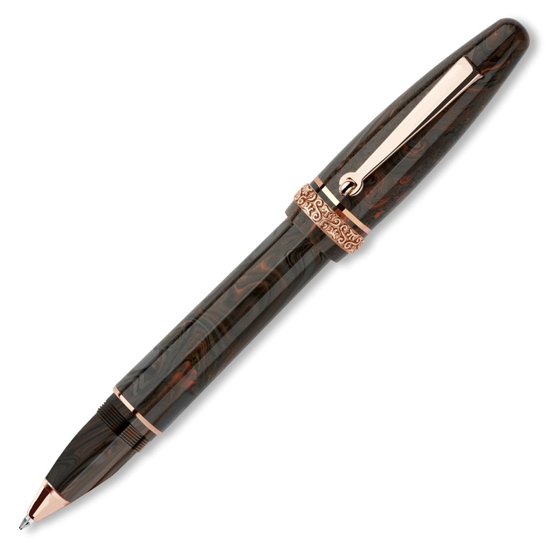 Maiora Ultra Ogiva Golden Age Rollerball Pen, Earth & Rose Gold