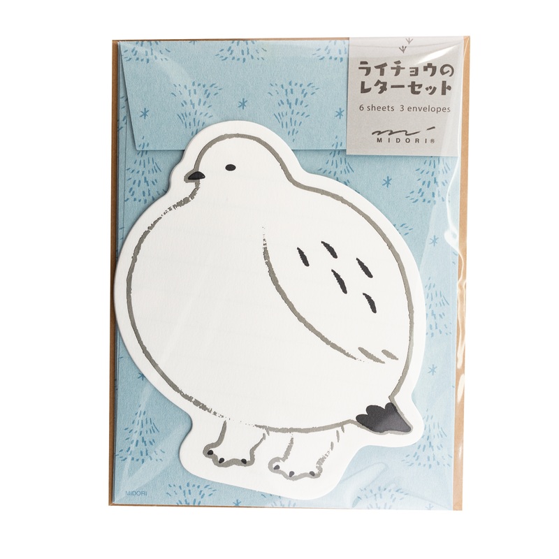 Midori Letter Set (925) Die-Cut Animal – Grouse