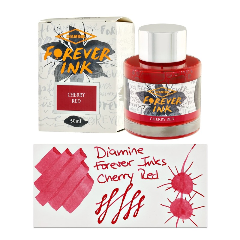 Diamine Forever Ink Bottled Ink in Cherry Red – 50 ml