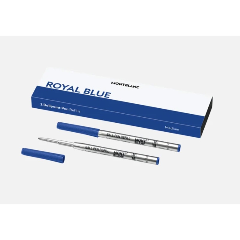 Montblanc 128214 Ball Pen Refill – Royal Blue – Medium – Pack of 2