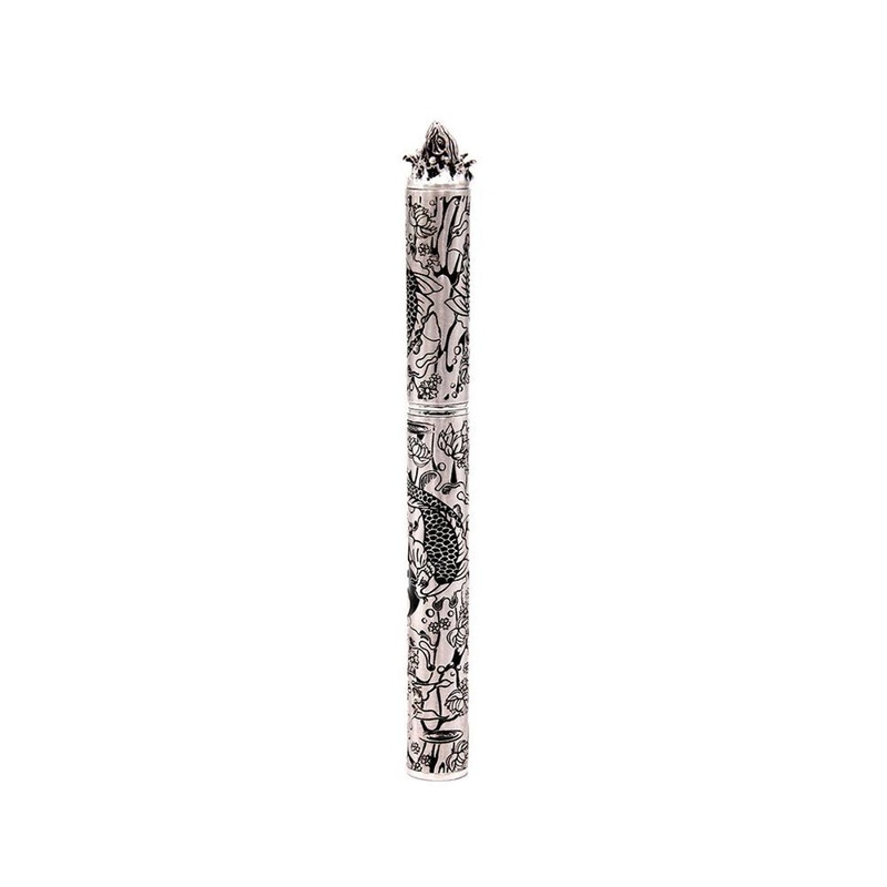 S.T. Dupont Haute Creation Tattoo Collection Fountain Pen – Rhodium Koi Fish