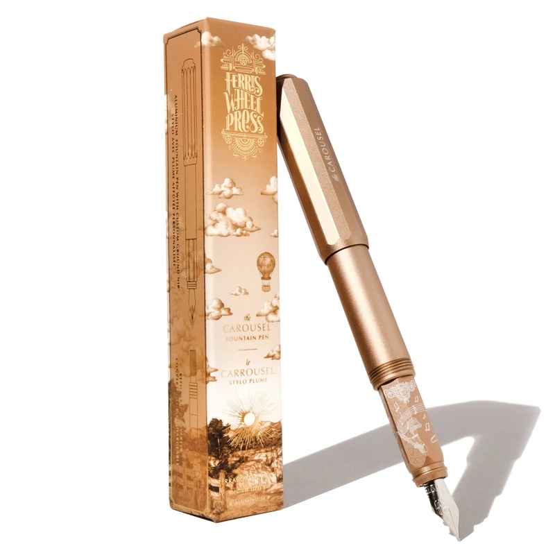 Ferris Wheel Press The Carousel Aluminum Fountain Pen – Terracotta Canyon (Limited Edition) Fine