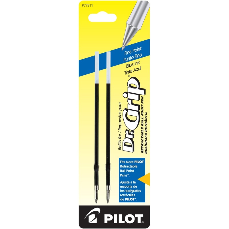 Pilot Dr. Grip Retractable Pen Refills – 0.70 mm , Fine Point – Blue Ink – 2 / Pack