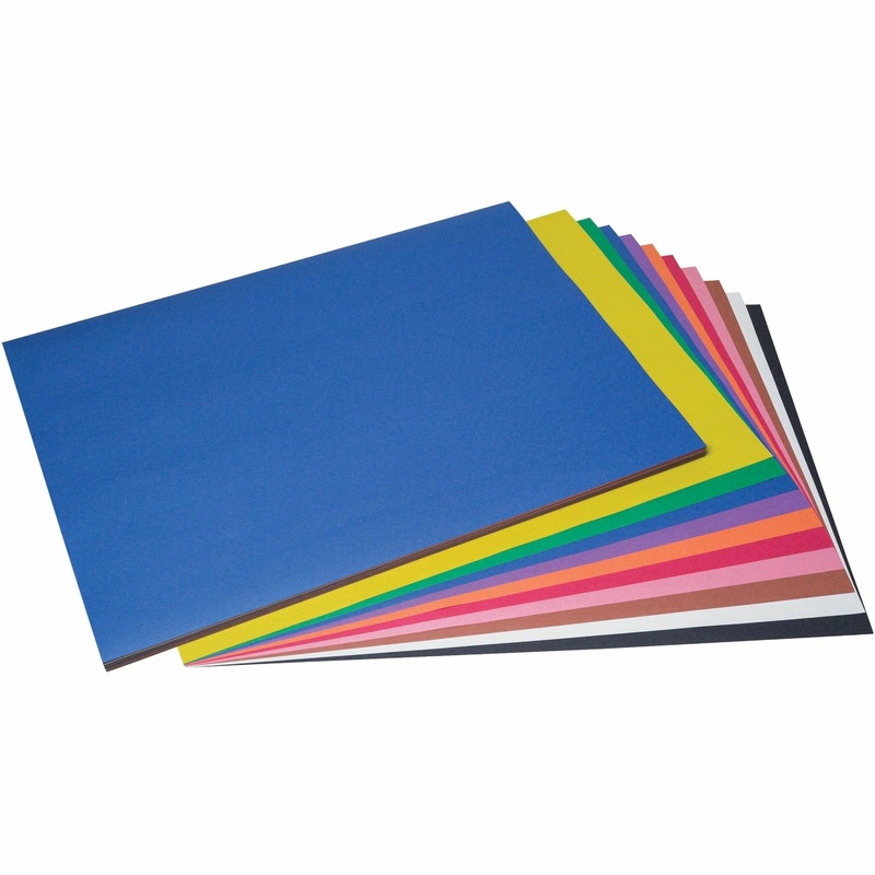 Prang Construction Paper – Multipurpose – 24″ Width x 18″ Length – Assorted – 50 / Pack