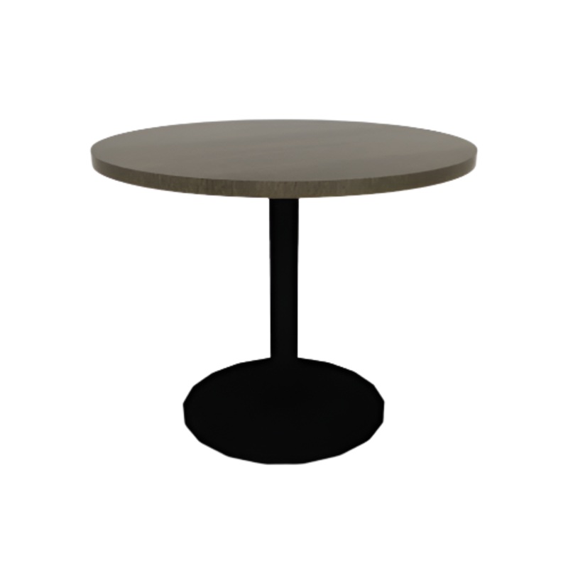Proof 36″ Dia Round Pedestal Cafe Table with Round Base Solid Wood Top