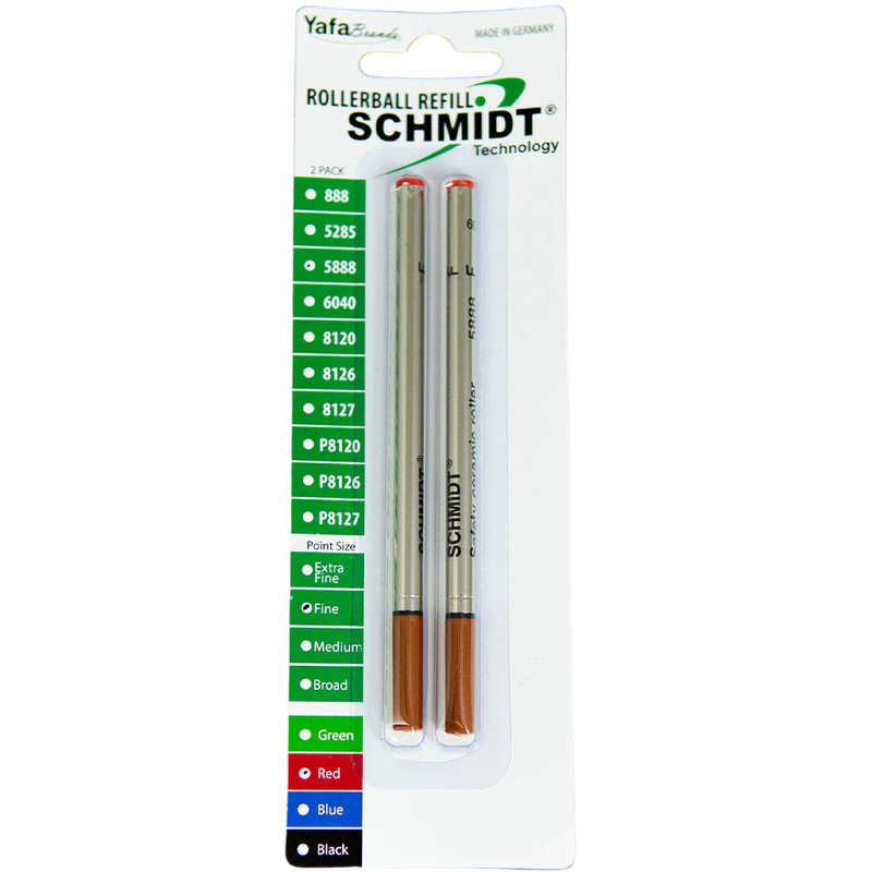 Schmidt Ceramic Rollerball Refill – Red Fine (2ea)