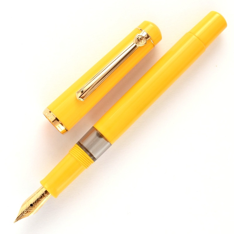 Scrikss 419 Fountain Pen – Yellow GT Medium