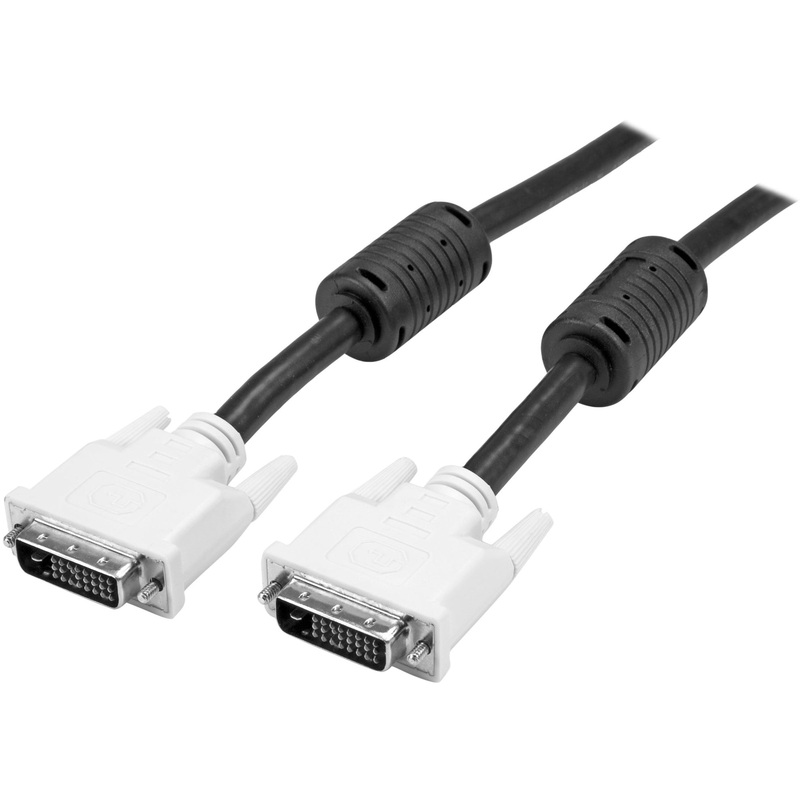 StarTech.com 25 ft DVI-D Dual Link Cable – M/M – 25 ft DVI Video Cable for Video Device, Projector, Monitor, Notebook, Desktop Computer – First End: 1 x 25-pin DVI-D (Dual-Link) Digital Video – Male – Second End: 1 x 25-pin DVI-D (Dual-Link) Digital Video