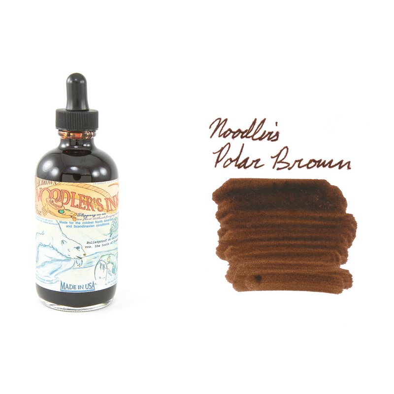 Noodler’s Polar Brown – 4.5oz Bottled Ink with Free Charlie Pen