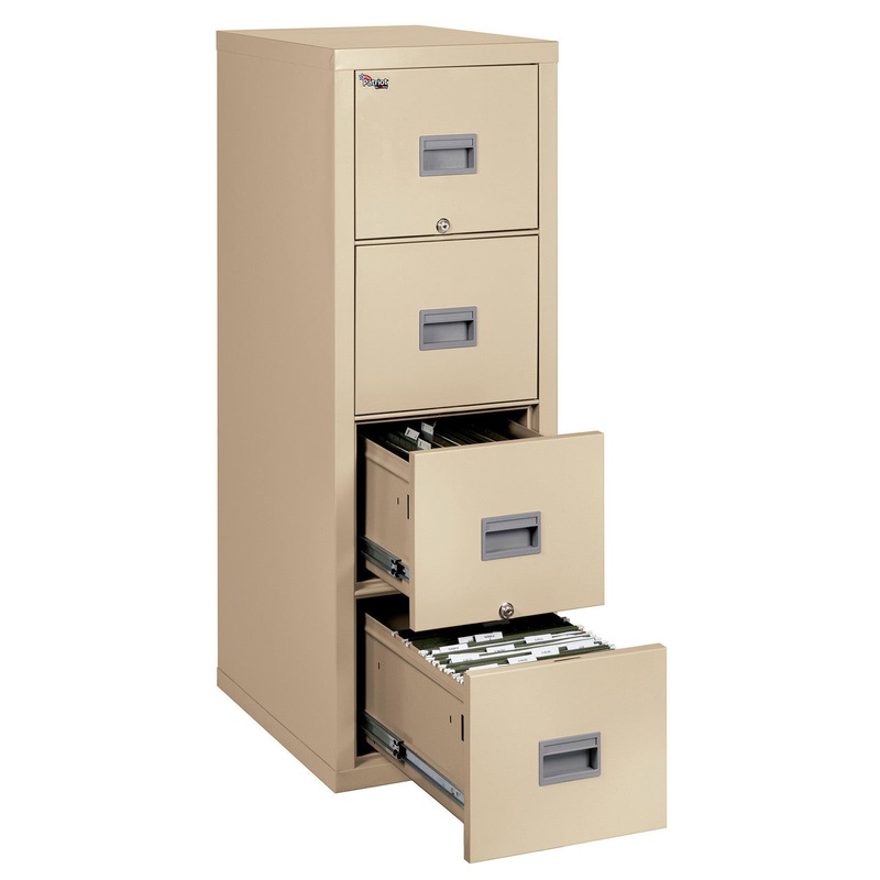 OS 4 Drawer Letter and Legal File Cabinet Black