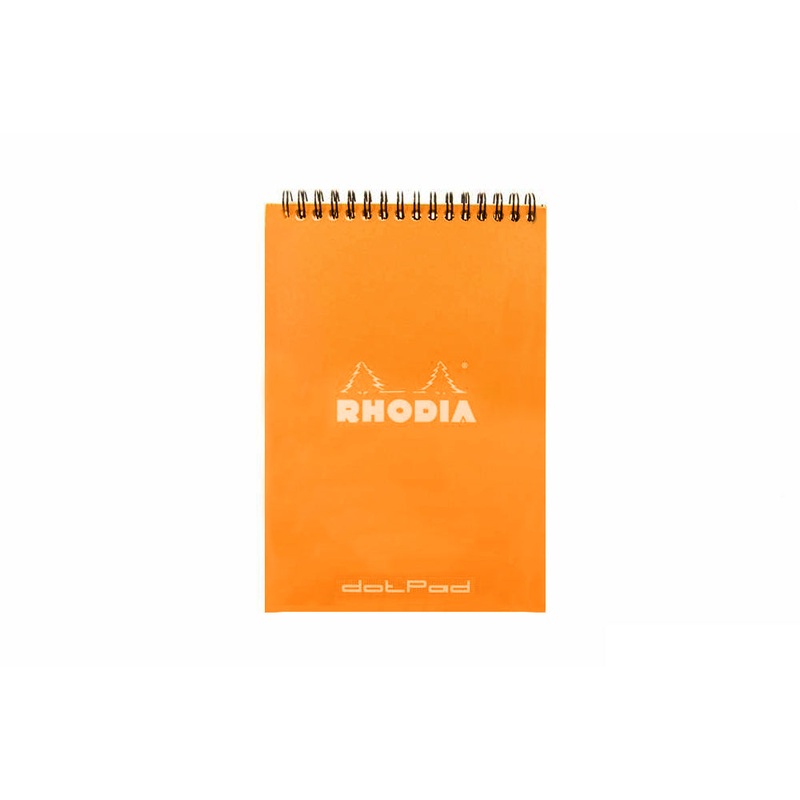 Rhodia No. 16 Top Wirebound A5 Notepad – Orange, Dot Grid