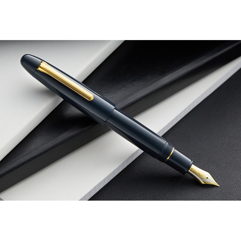 Sailor 1911 King of Pens Color Urushi Ebonite Fountain Pen – Slate Blue Medium