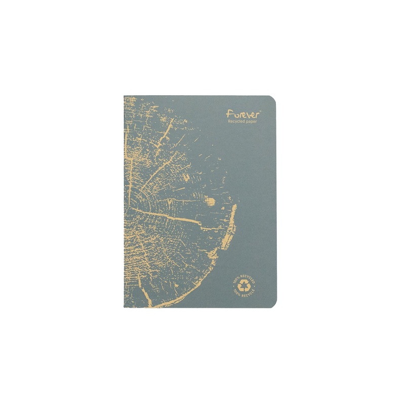 Clairefontaine Forever Recycled Staplebound A5 Notebook – Lead Gray